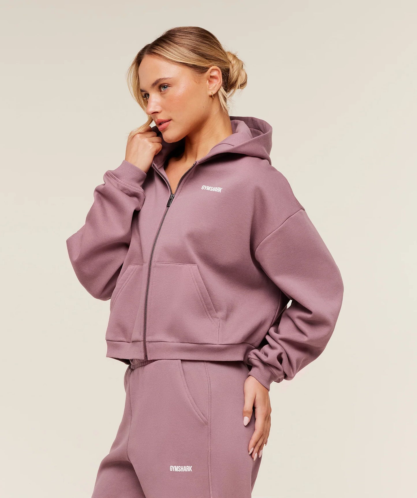 Hoodie Luxe Zip - Rosa