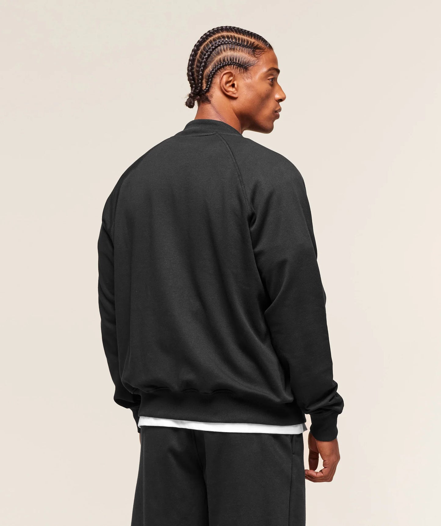 Chaqueta Bordada Oversize - Negra