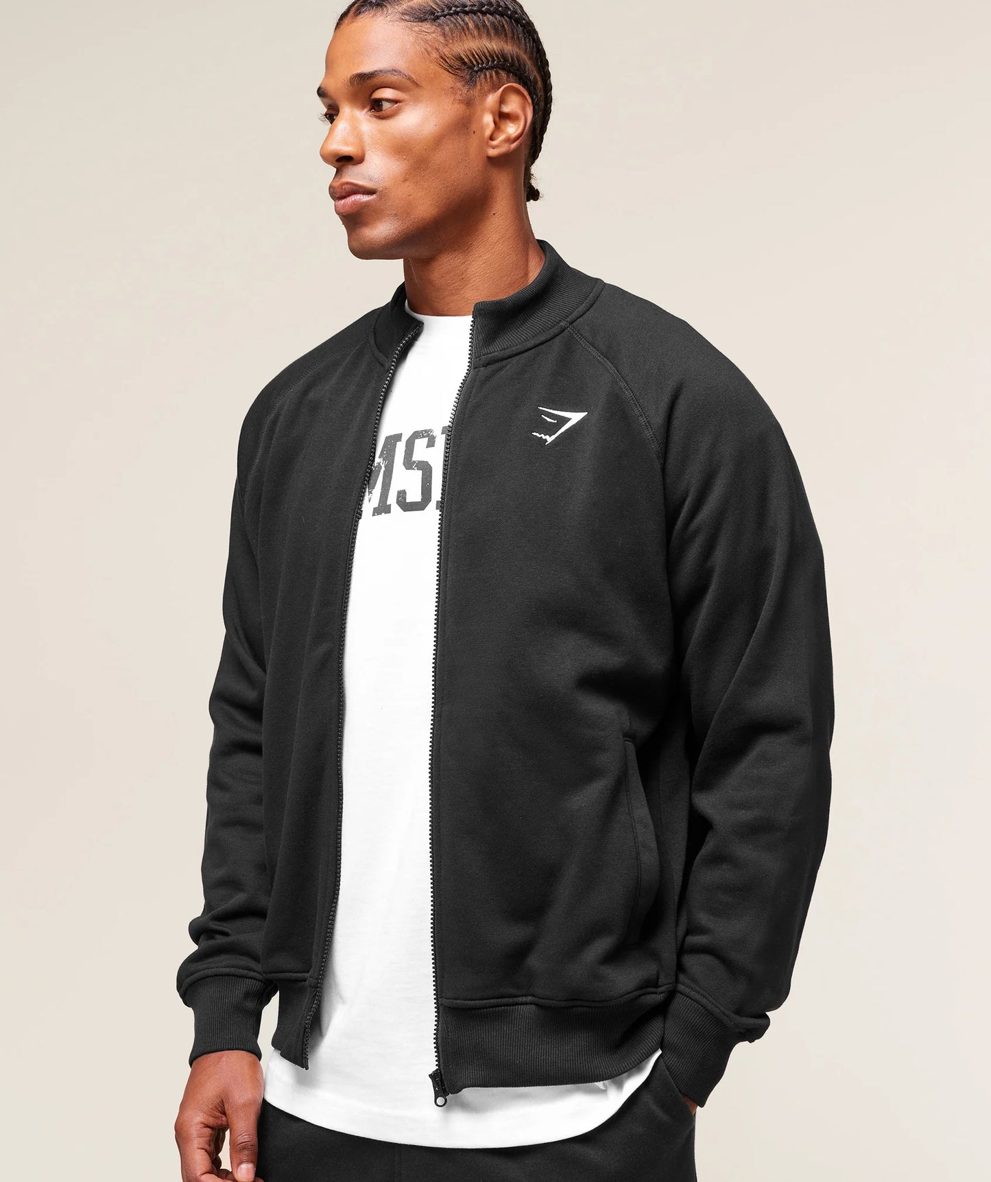Chaqueta Bordada Oversize - Negra