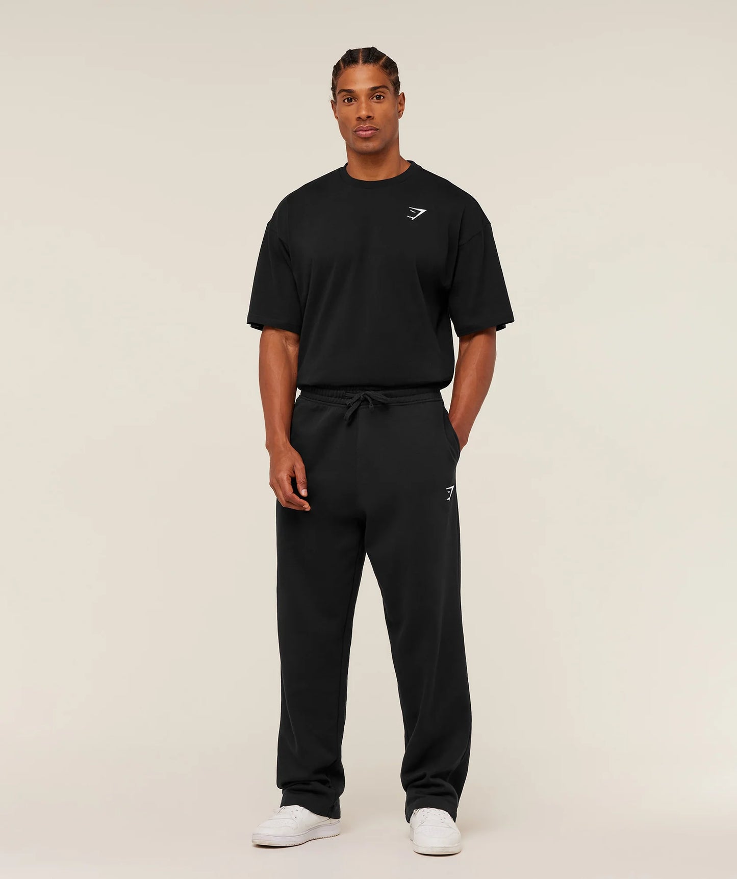 Playera Bordada Oversized - Negra