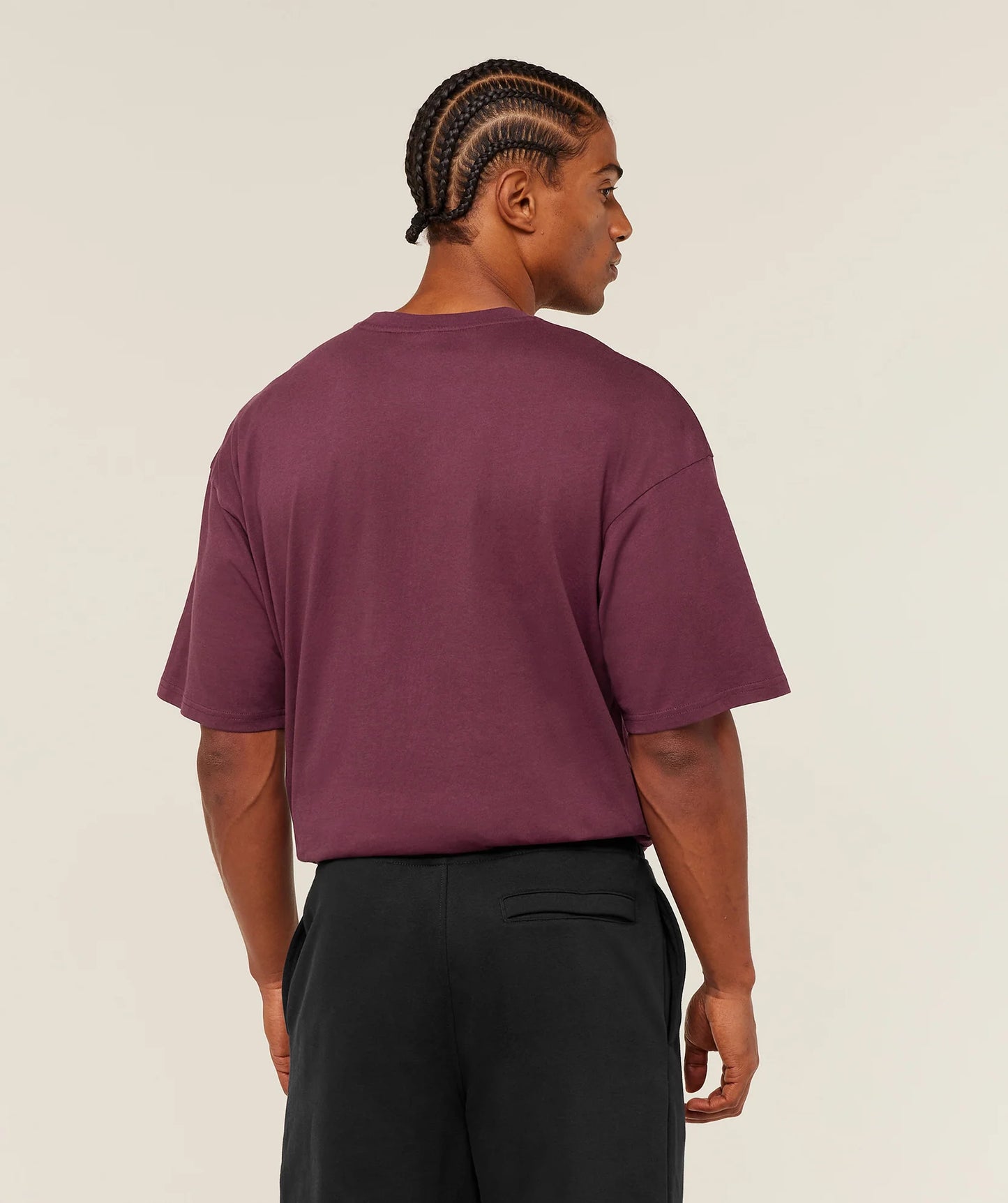 Playera Bordada Oversized - Vino