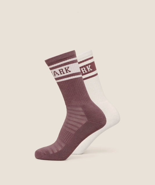 Calcetas Collegiate 2pk - Rosa/Beige