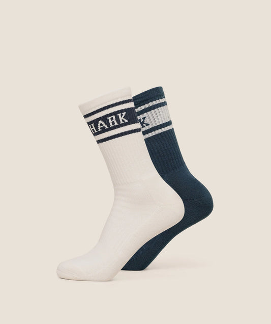 Calcetas Collegiate 2pk - Azul/Beige
