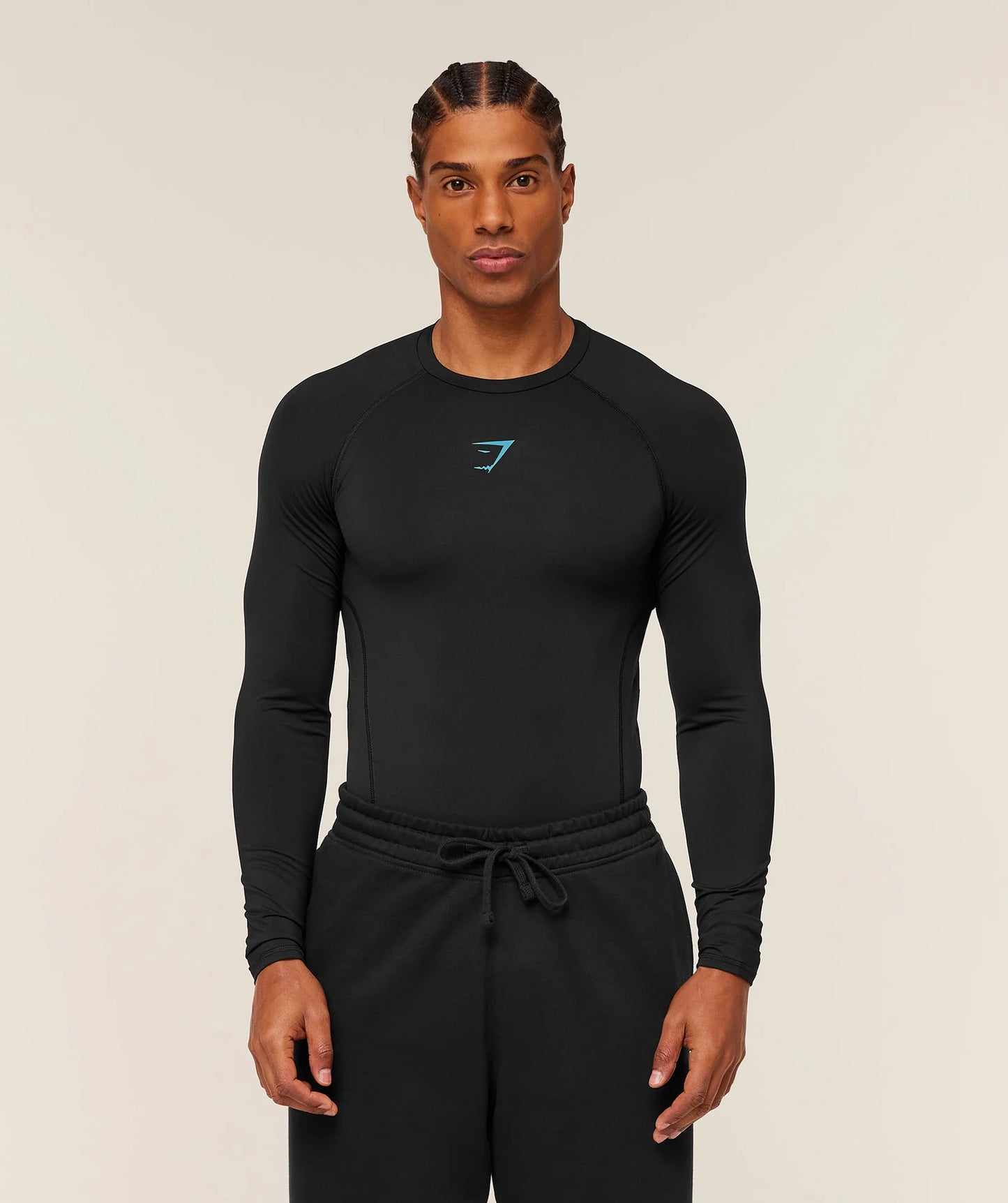 Playera Compresión Element - Negra/Azul