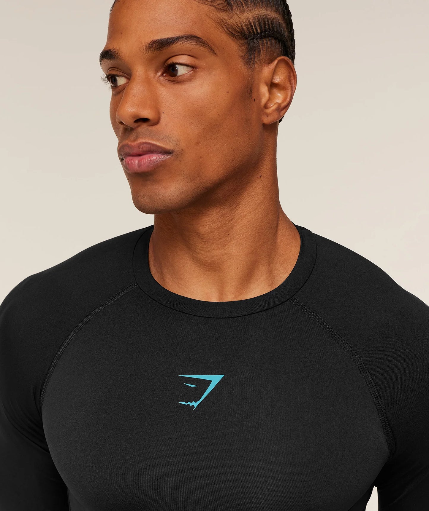 Playera Compresión Element - Negra/Azul