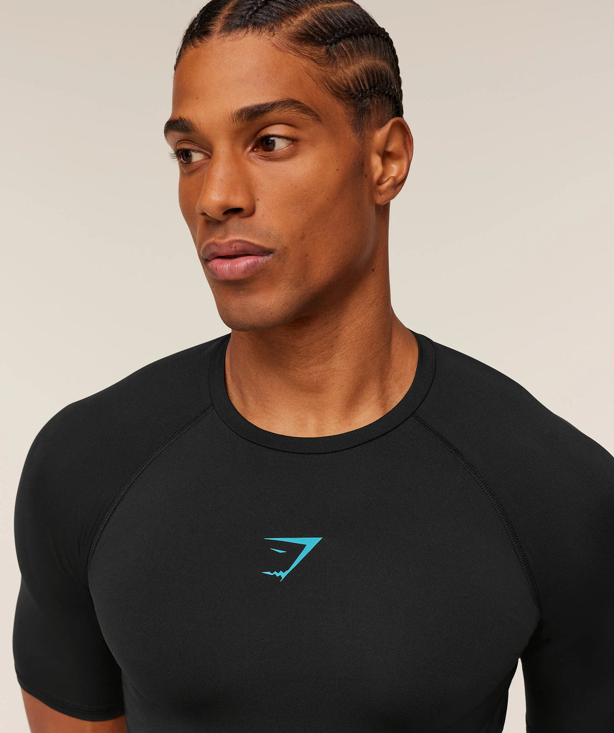 Playera Compresión Element - Negra/Azul