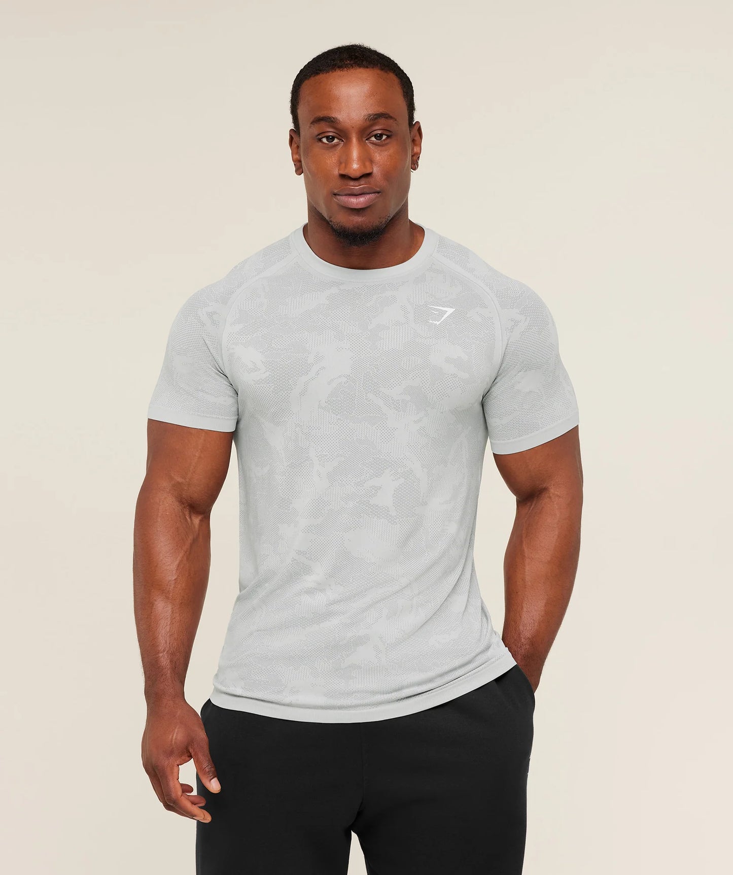 Playera Geo Sin Costuras - Gris