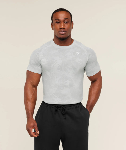 Playera Geo Sin Costuras - Gris