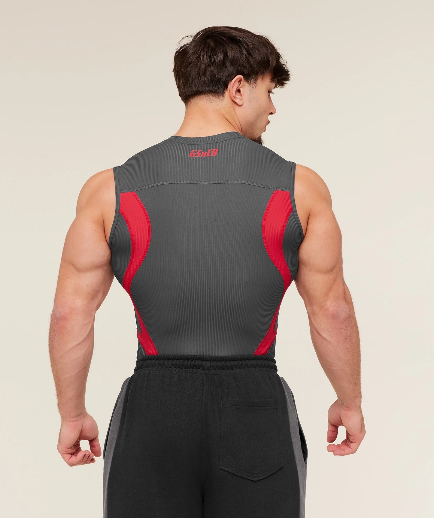 Tank Compresión x Carlos Belcast - Gris/Roja