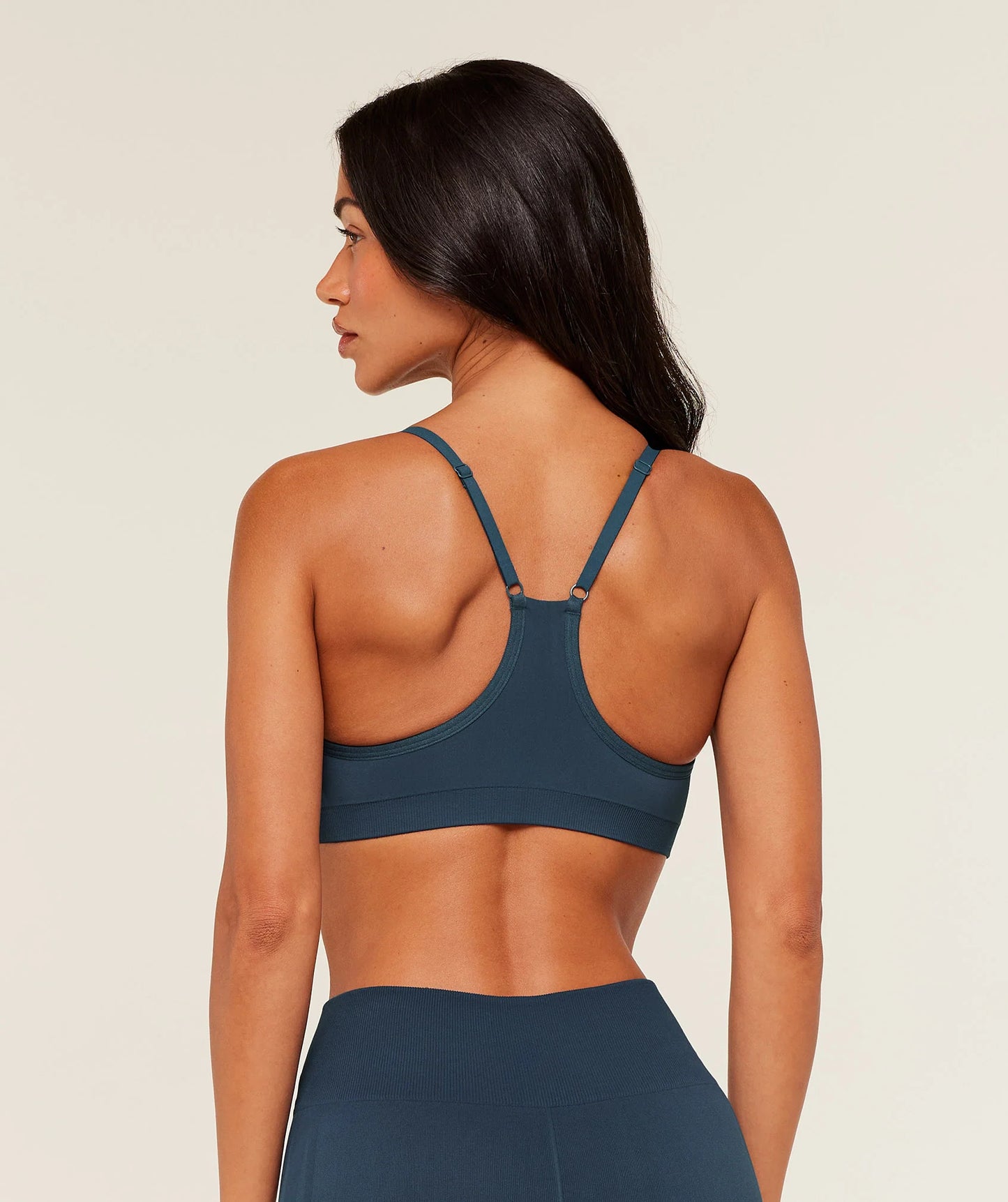 Bra Deportivo Racerback Sin Costuras - Azul