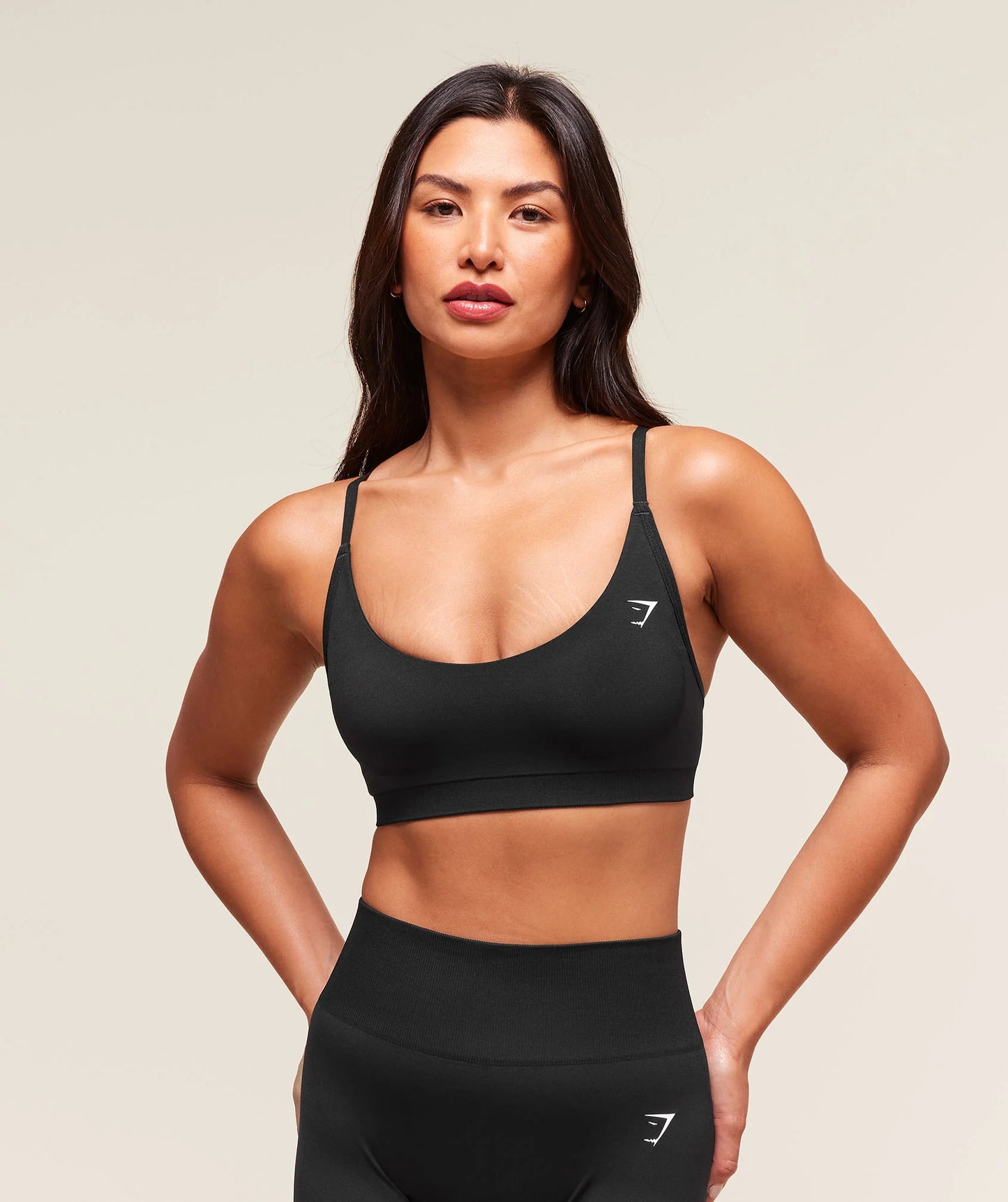 Bra Deportivo Racerback Sin Costuras - Negro