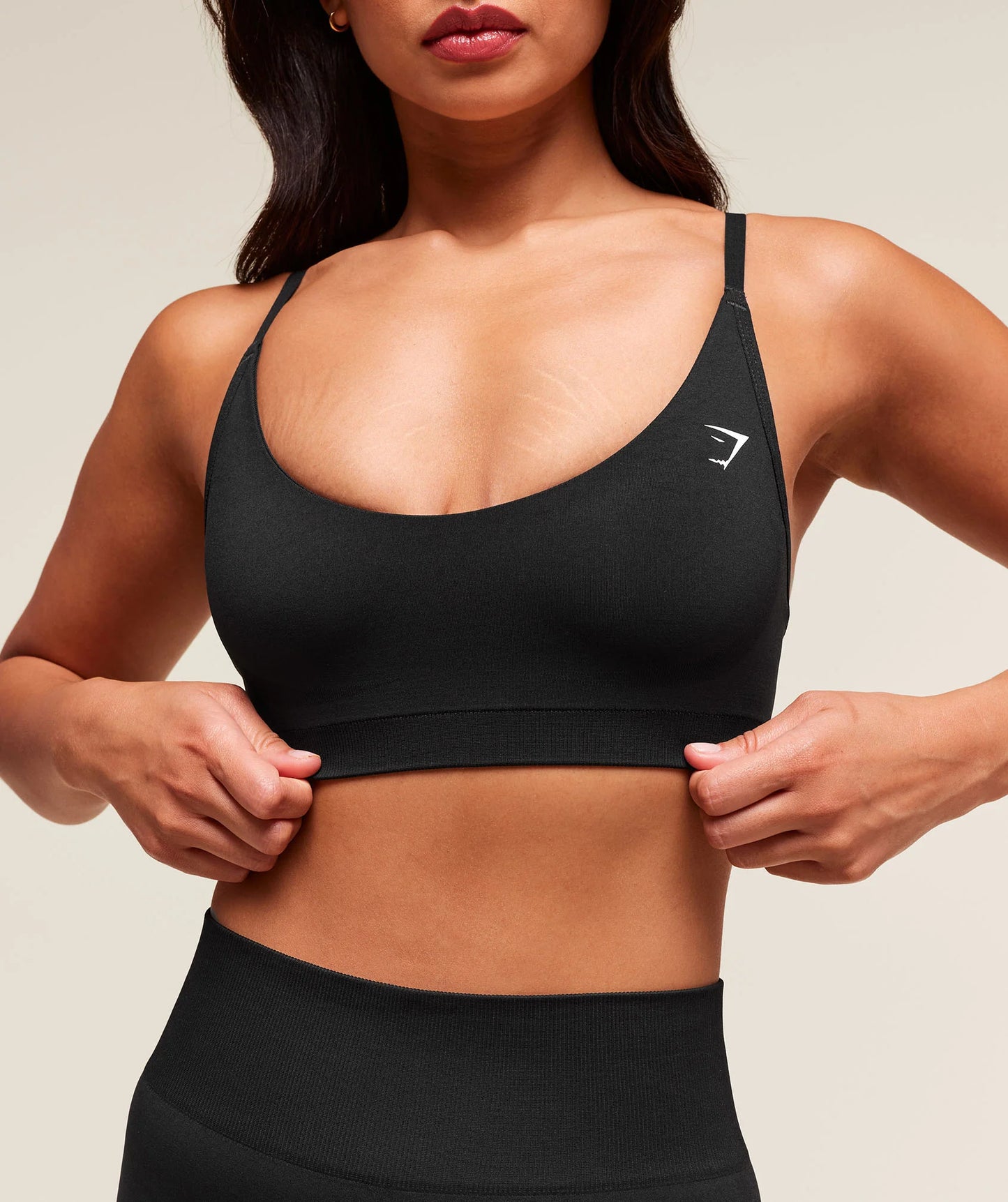Bra Deportivo Racerback Sin Costuras - Negro