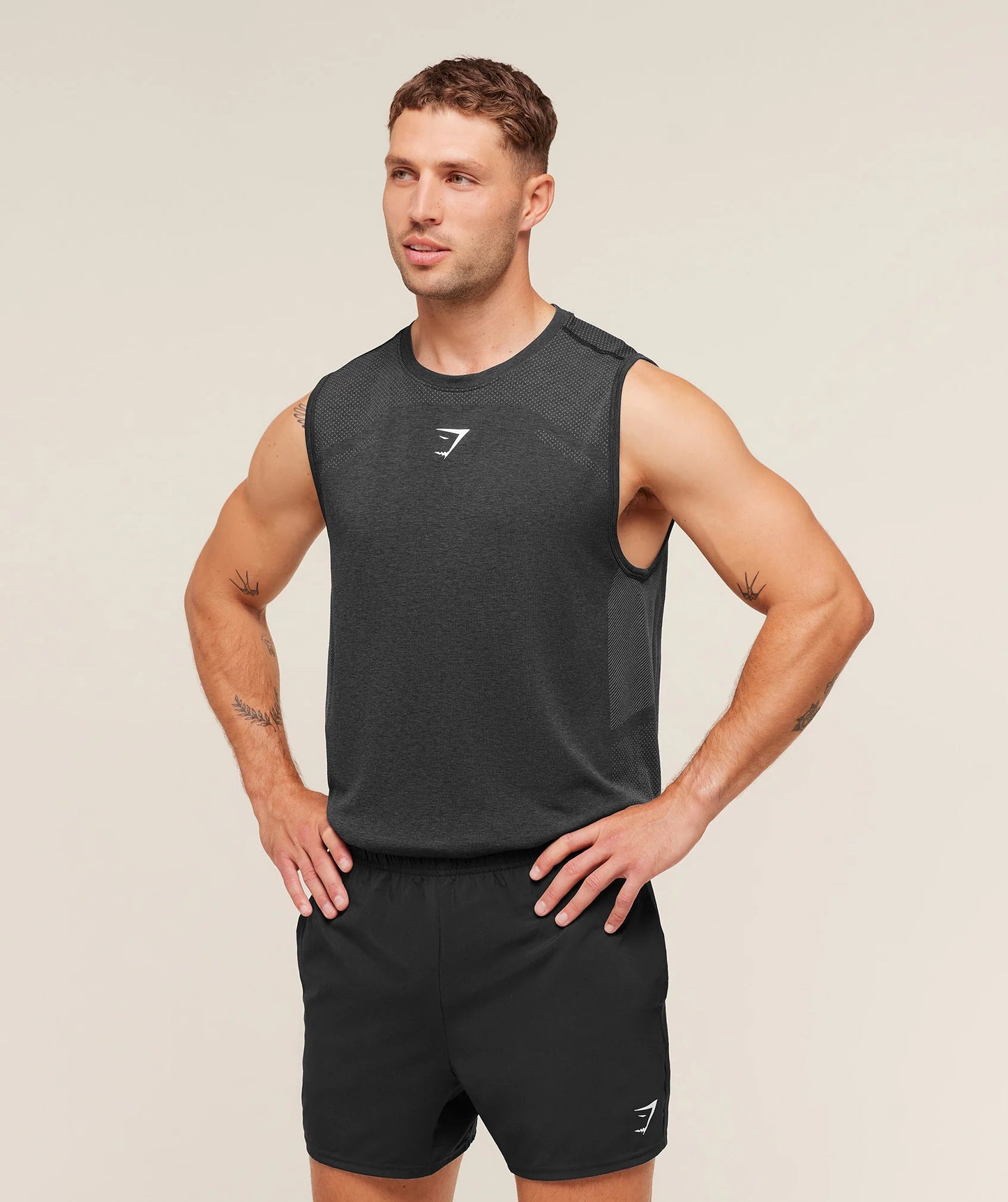 Tank Seamless - Negro/Gris