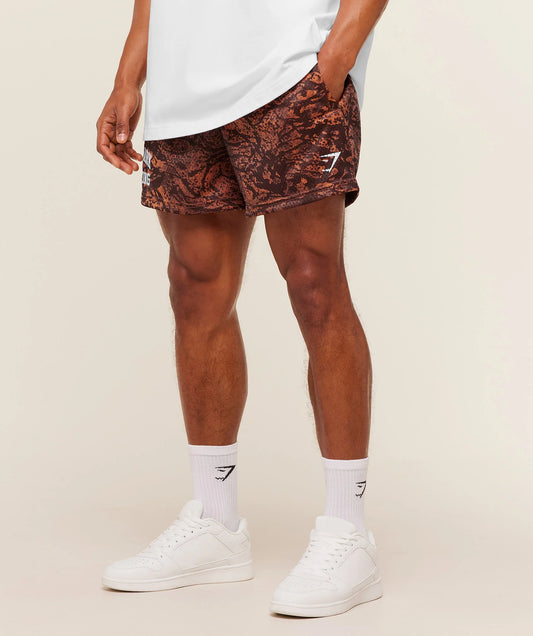 Short Malla 5 - Naranja Camo
