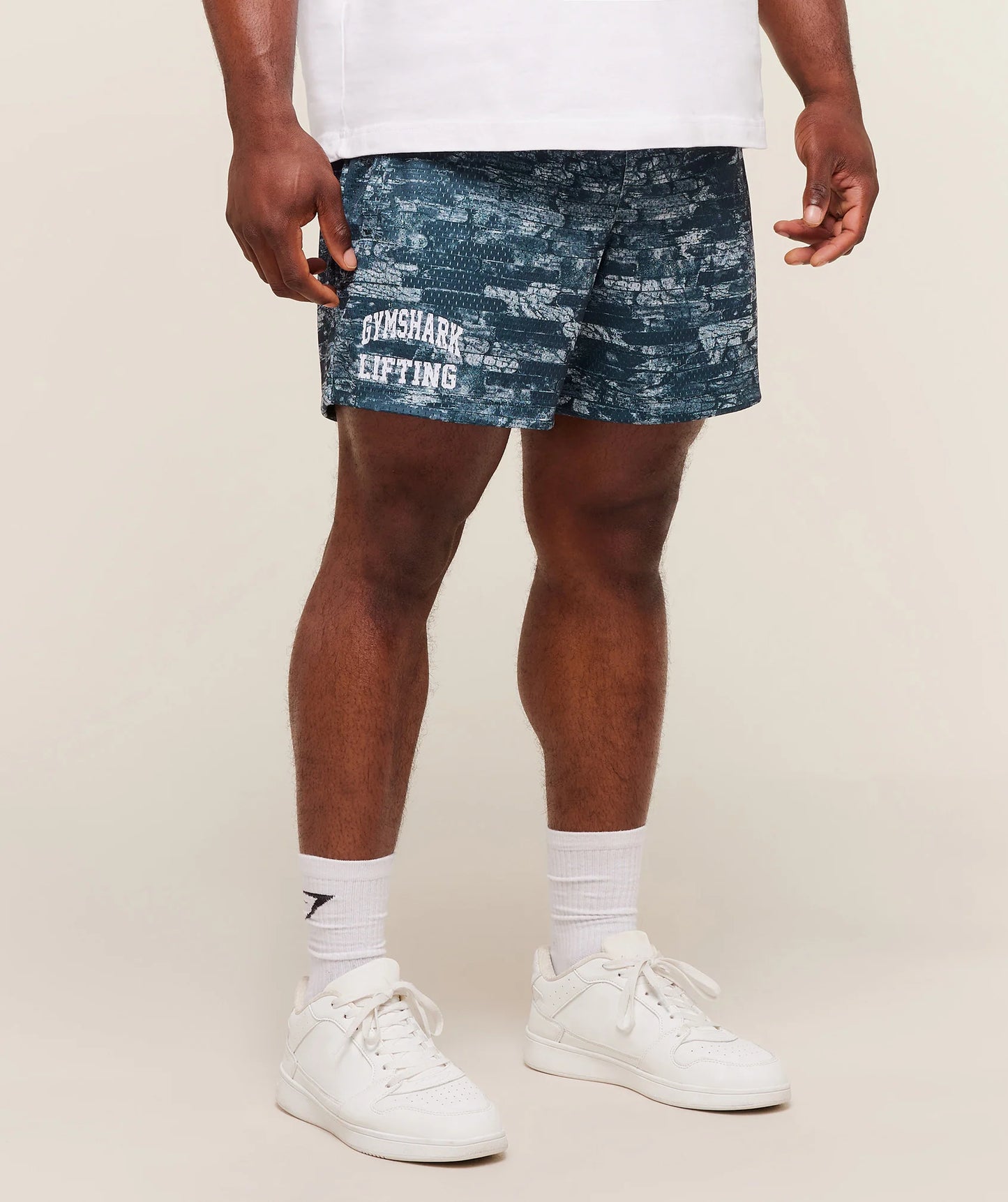 Short Malla 5 - Azul Camo