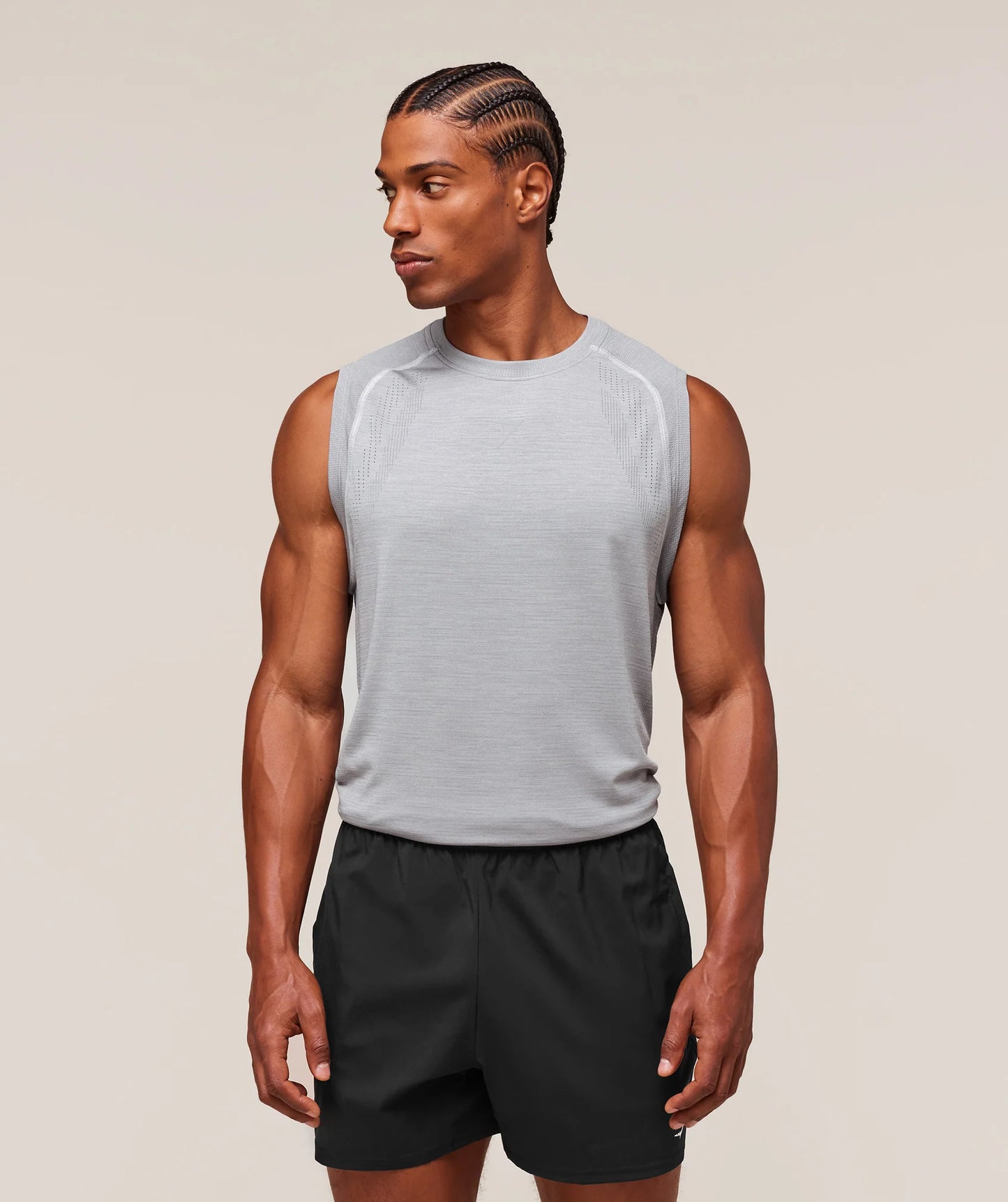 Tank Sin Costuras Versatile - Gris