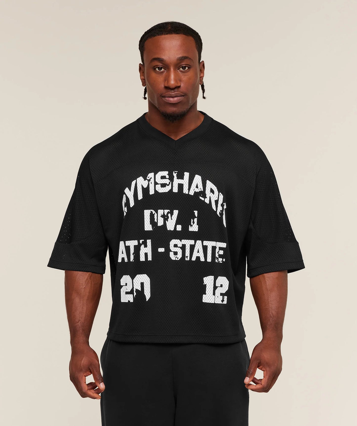 Playera Gráfica Malla - Negra