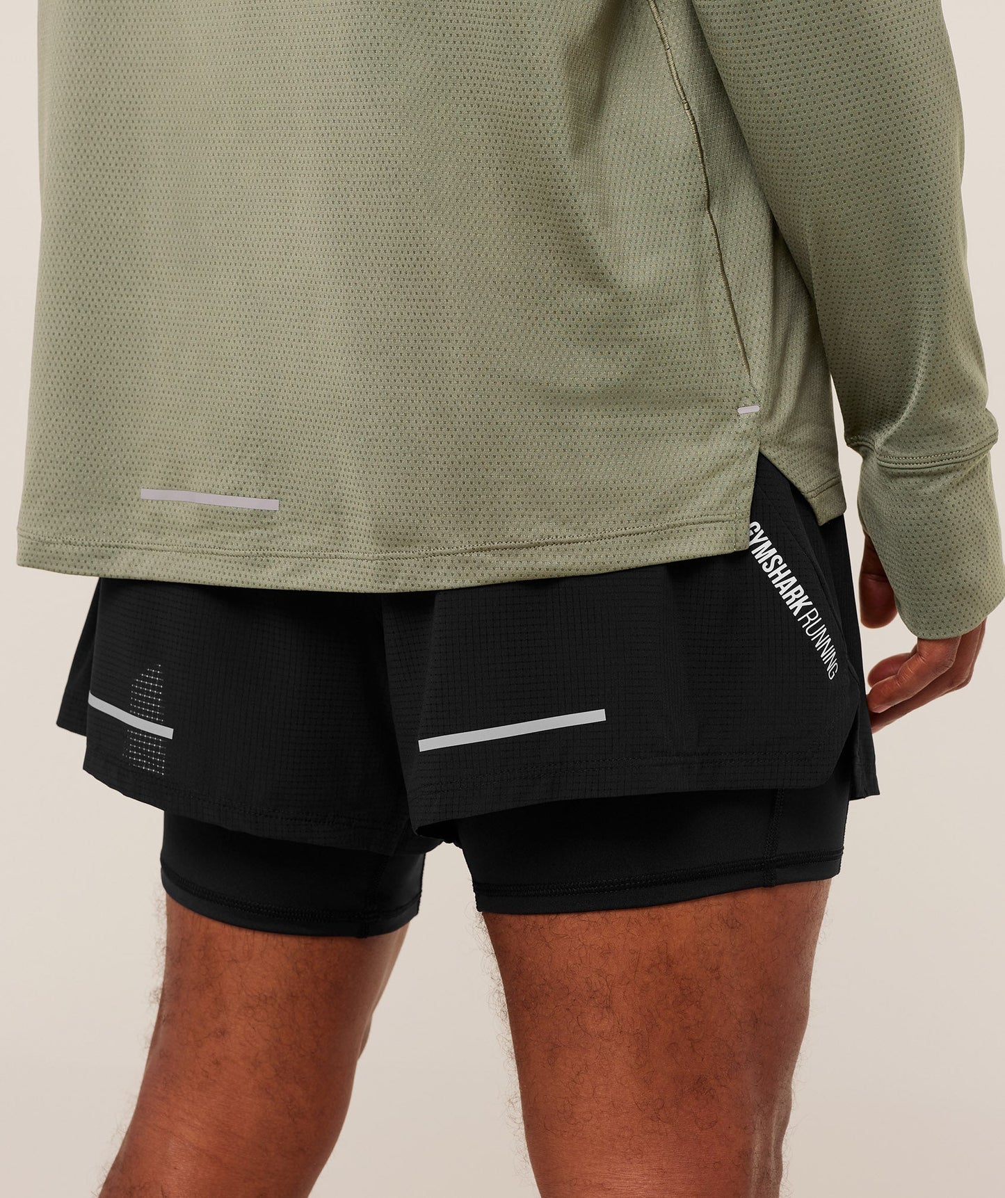 Playera Running Manga Larga - Verde