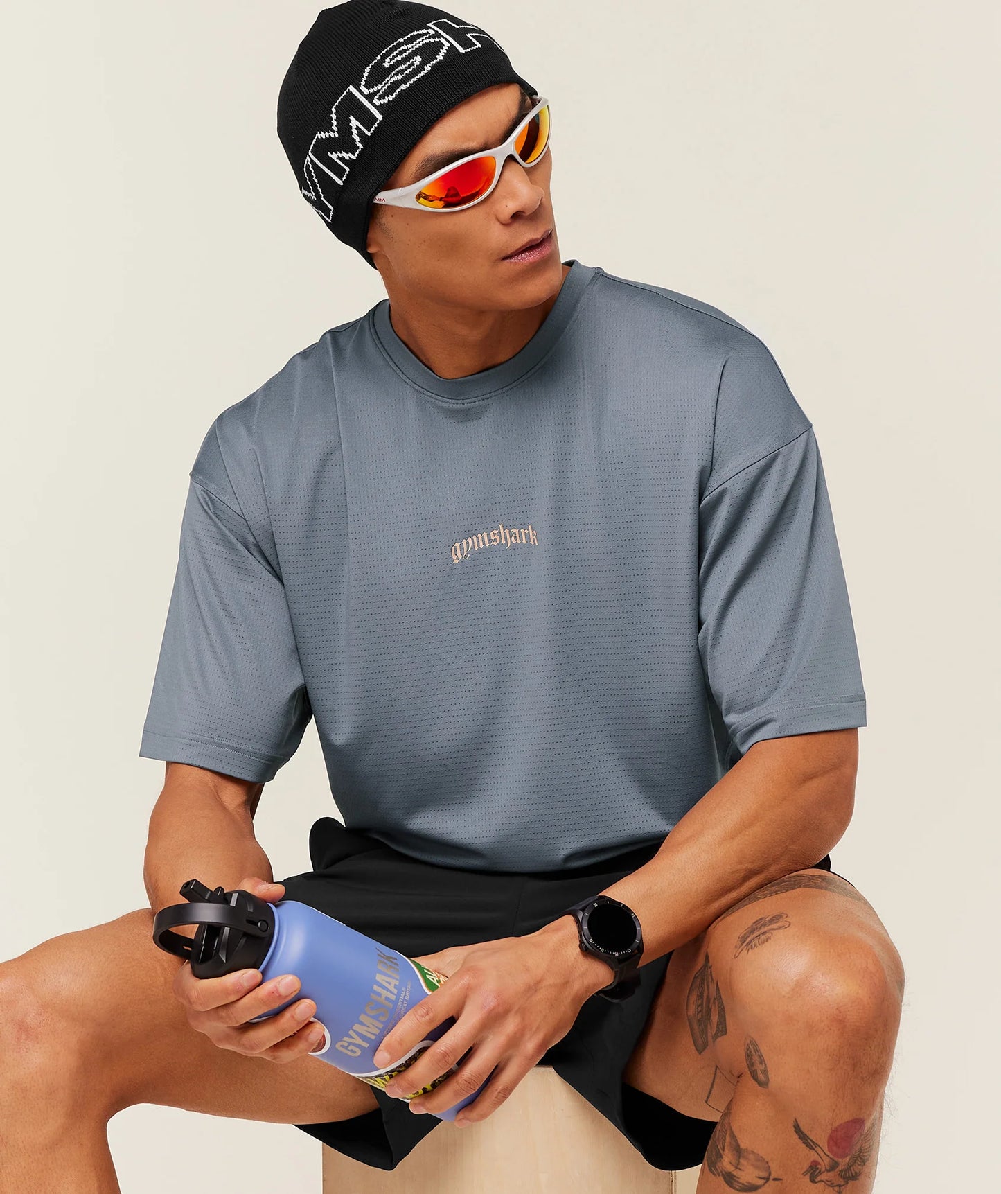 Playera Tactical Oversized - Azul
