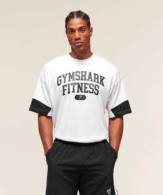 Playera Varsity - Blanca