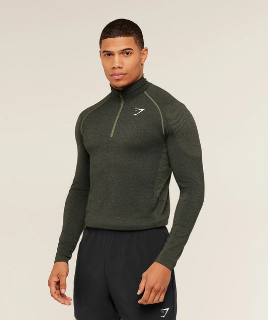 Hoodie Vital 1/4 Zip - Verde