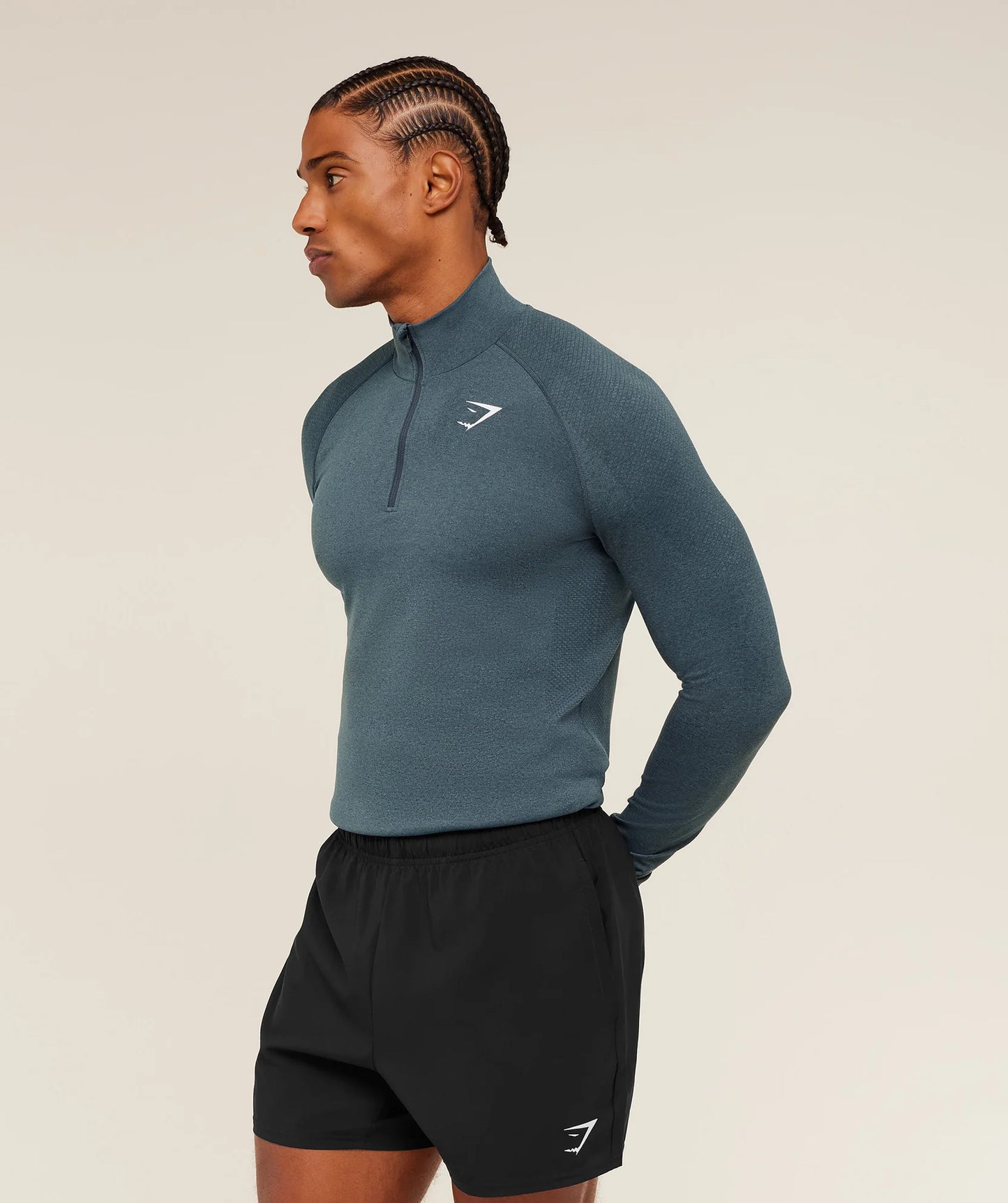Hoodie Vital 1/4 Zip - Azul